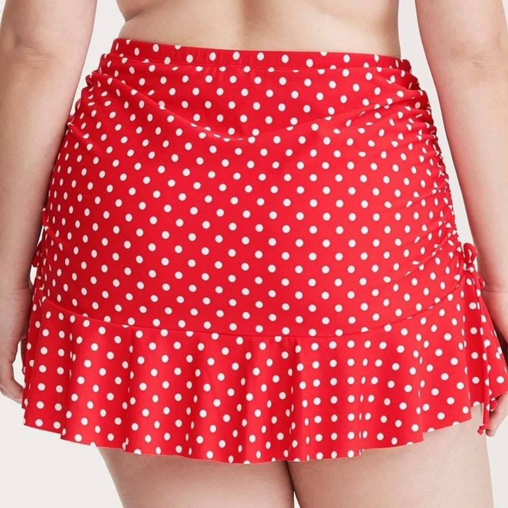 TORRID Swim SKIRT 4X Red Polka Dot Rockabilly Plus_3